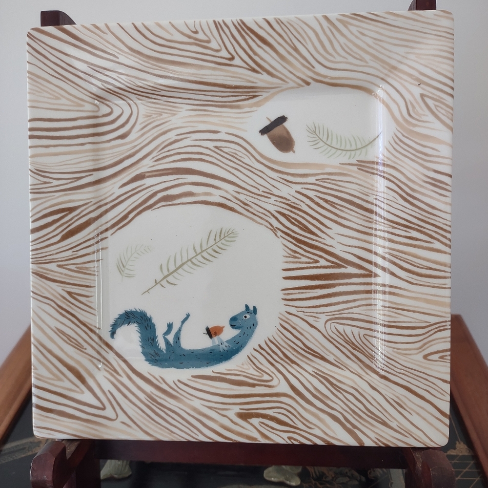 Fishs Eddy Squirrel in Tree Plate